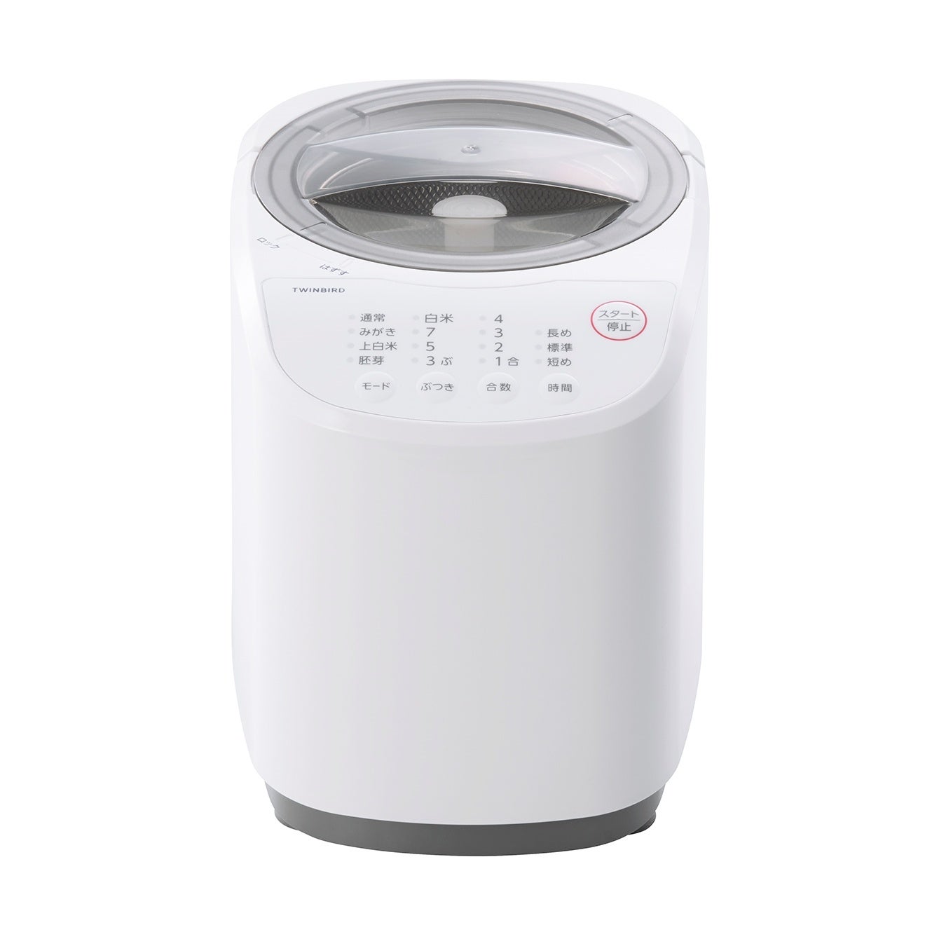 ツインバード4合精米器MR-E522Wホワイトの本体